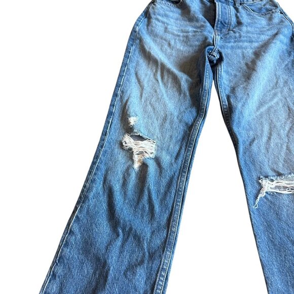 Reformation Cynthia High Rise Straight Jeans Shasta Destroyed Wash Size 26 Women - Picture 3 of 11